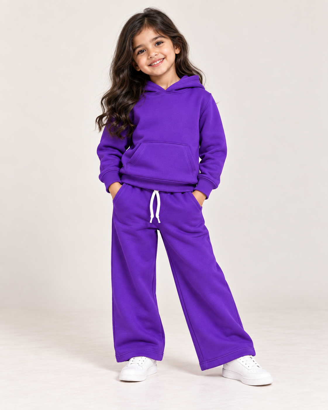 Cozy Hoodie Fleece Purple Co-Ord Set