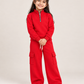Cozy Mock Neck Fleece Red Set
