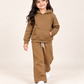 Cozy Hoodie Fleece Camel Set
