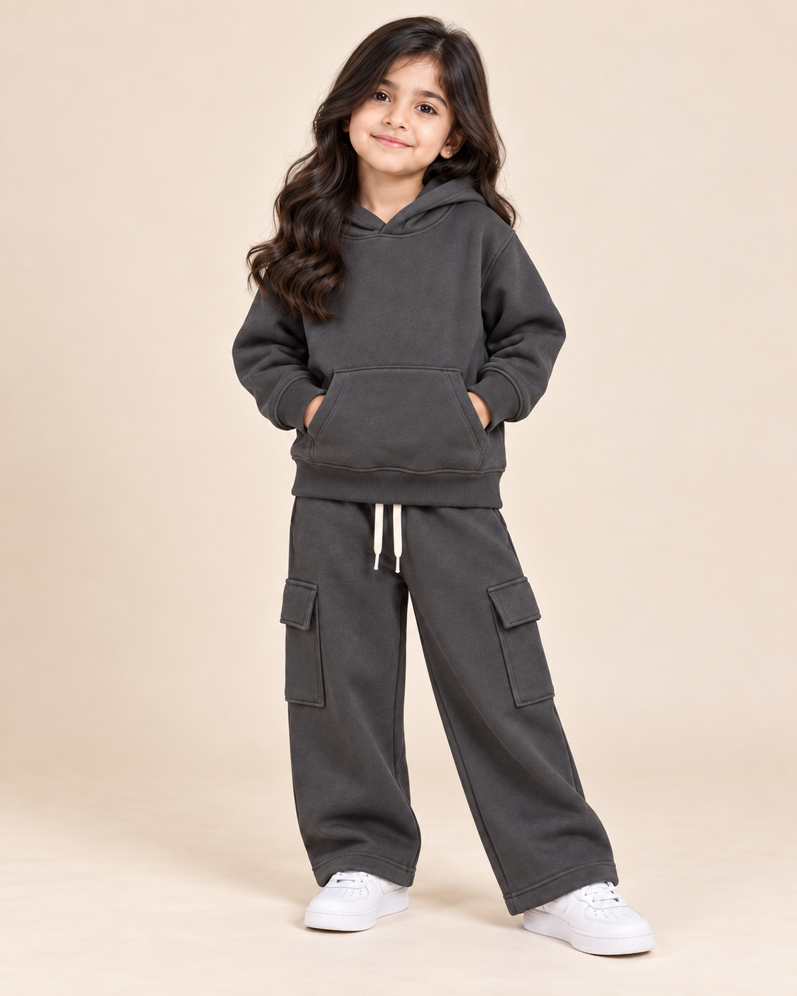 Cozy Hoodie Fleece Black Set