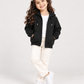 Fleece Black Zipper Hoodie