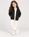 Fleece Black Zipper Hoodie
