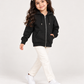 Fleece Black Zipper Hoodie
