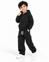 Cozy Hoodie Fleece Black Set