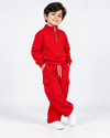Cozy Mock Neck Fleece Red Set