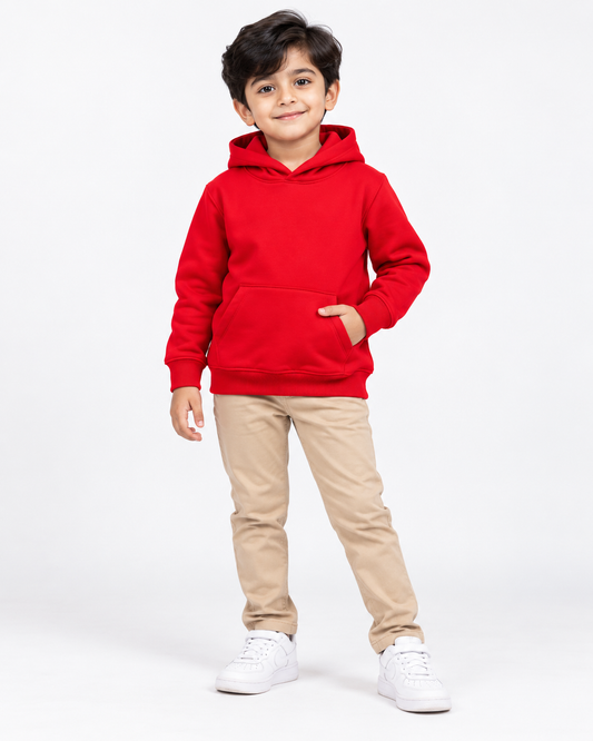 Comfy Fleece Red Hoodie