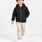 Fleece Black Zipper Hoodie