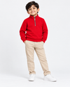 ComfyNest Fleece Red Quarter Zip