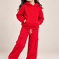 Cozy Hoodie Fleece Red Set