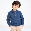 Blue Zipper Polo