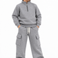 Cozy Mock Neck Fleece Gray Set