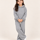 Cozy Hoodie Fleece Gray Set