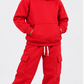 Cozy Hoodie Fleece Red Set