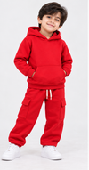 Cozy Hoodie Fleece Red Set